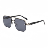 Moderne Stilvolle Geometrische Sonnenbrille für Herren | UV Schutz – Onyx Schwarz