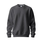 Herren nan Oversize-Rundhals-Sweatshirt aus weichem Baumwollfleece mit gerippten Bündchen Drune – Dunkelgrau