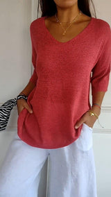 Bequemes und modisches Wintertop – Orange