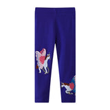 Mädchen Leggings mit zauberhaften Einhorn- und Schmetterlingsapplikationen Drune – Orange