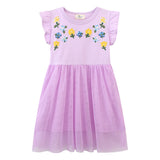 Mädchen Kleid mit zauberhaften Blumenapplikationen Drune – Grün
