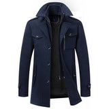 Xander Strukturierter Wintermantel – Marineblau