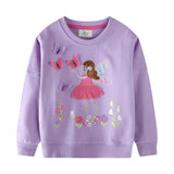 Mädchen Sweatshirt mit verzaubertem Feen- und Schmetterlingsdesign Drune – Rot