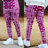 Herren Trendige Jogginghose mit Bandana-Muster Aliams – Lila