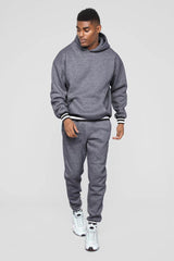 Herren Sportliches Sweatshirt und Jogginghose Set Aliams – Dunkelgrau