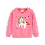 Mädchen Sweatshirt mit verspieltem Einhorn-Design Drune – Rot
