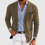 Herren modernes Strick-Sakkos Aliams – Khaki