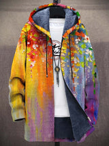 Quade | Künstlerischer Cardigan aus hochwertigem Stoff – Bunte Flecken