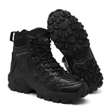 Winterschuhe Herren | Outdoor High Top Stiefel Mit Schnürung – Schwarz