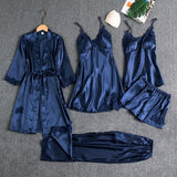 Luxuriöses Pyjama-Set – Blau