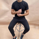 Herren lässiges Strickanzug Aliams – Schwarz