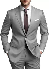 Herren Hochzeitsgast Anzug | Blazer und Hosen – Light Gray