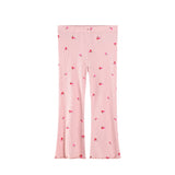 Mädchen Schlagleggings mit floralen Akzenten Drune – Pink