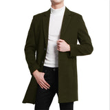 Herren eleganter Woolcoat mit modernem Schnitt Aliams – Grün