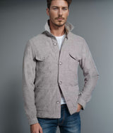 Herren modische Utilityjacke mit praktischen Taschen und elegantem Stehkragen Aliams – Grau