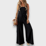 Seraphie – Floraler Jumpsuit – Schwarz