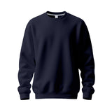 Herren nan Oversize-Rundhals-Sweatshirt aus weichem Baumwollfleece mit gerippten Bündchen Drune – Navyblau