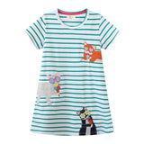 Mädchen T-Shirt Kleid mit süßen Katzenmotiven Drune – Farbnummer