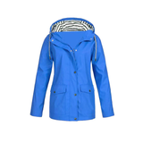 Regenjacke Damen Wasserdicht | Leicht & Mit Kapuze – Blau