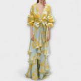 Marie - Chiffon Evening Gown – Gelb