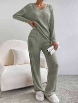 Maor - Gemütliches Zweiteiliges Loungewear Set – Olivgrün