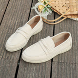 Damen nan elegante Wildlederoptik-Loafer mit gepolstertem Komfortfußbett Drune – Beige
