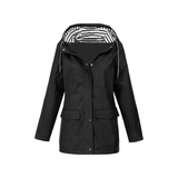 Regenjacke Damen Wasserdicht | Leicht & Mit Kapuze – Schwarz