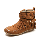 Cowboystiefel im Boho-Stil für Damen | Knöchellänge – Dunkelbraun