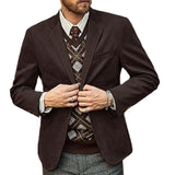 Herren eleganter Blazer im modernen Stil Aliams – Braun