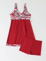 Damen Schwimmkleid mit Short-Integration Drune – Rot