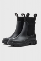 Amelia | Wasserabweisend Wasserdicht Chelsea-Stiefel – Schwarz