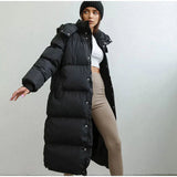 Arcticguard – lange wattierte winterjacke – Schwarz