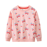 Mädchen Sweatshirt mit fröhlichem Kirsch-Design Drune – Grün