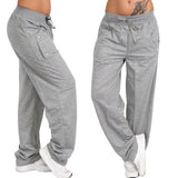 Damen nan weite Freizeit-Haremshose mit Kordelbund und dekorativen Knopfleisten Drune – 5XL = 310 g