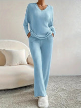 Maor - Gemütliches Zweiteiliges Loungewear Set – Blau
