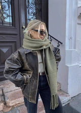 Damen Jacke | Lässige Ausführung mit gewaschenem Charakter – Braun