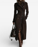 Nelie™ - Trenchcoat aus Wildleder – Bordeaux