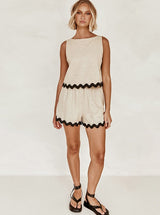 Odelia | Lässiges Tank-Top & Shorts-Set – Khaki