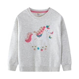 Mädchen Sweatshirt mit zauberhaftem Einhornmotiv Drune – Rot