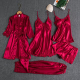 Luxuriöses Pyjama-Set – Rot