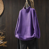Claire | Stilvoller Strickpullover – Lila