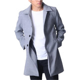 Herren modischer Langmantel Aliams – Grau