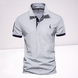 Peter - Poloshirt – Grau und Schwarz