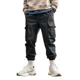 Herren Cargo-Hose mit verstellbarem Bund und praktischen Seitentaschen Drune – Schwarz
