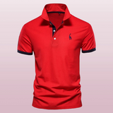Peter - Poloshirt – Rot und Schwarz