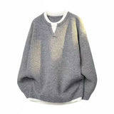 Avner – Langärmeliger Strickpullover – Grau