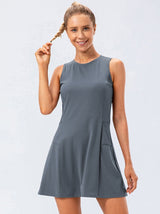 Alina | Sportlich geschnittenes graues Tenniskleid – Grau
