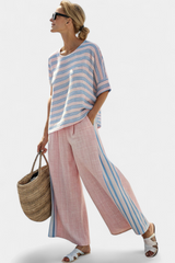 Flaminia - elegantes Blau und weiche Hosen – Mehrfarbig