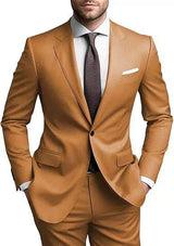 Herren Hochzeitsgast Anzug | Blazer und Hosen – Brown