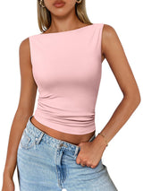 Schickes ärmelloses Damen-Tanktop – Slim Fit & ganztägiger Komfort – Rosa